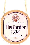 Brauereischild Herforder Pils aus Email