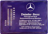 Blaue Thermometerplatte aus Email für Daimler-Benz