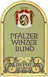 Wappenschild des Pfälzer Winzerbunds aus Email